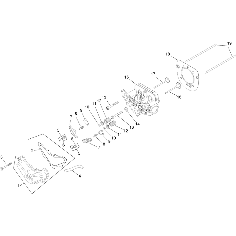 Head Valve and Breather Assembly Kohler SV540-0019