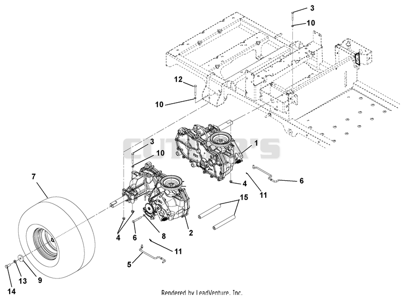 Transaxle, Dump Valves And Rear Wheels