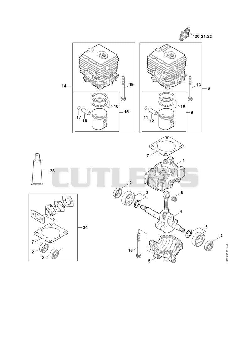 Crankcase, Cylinder