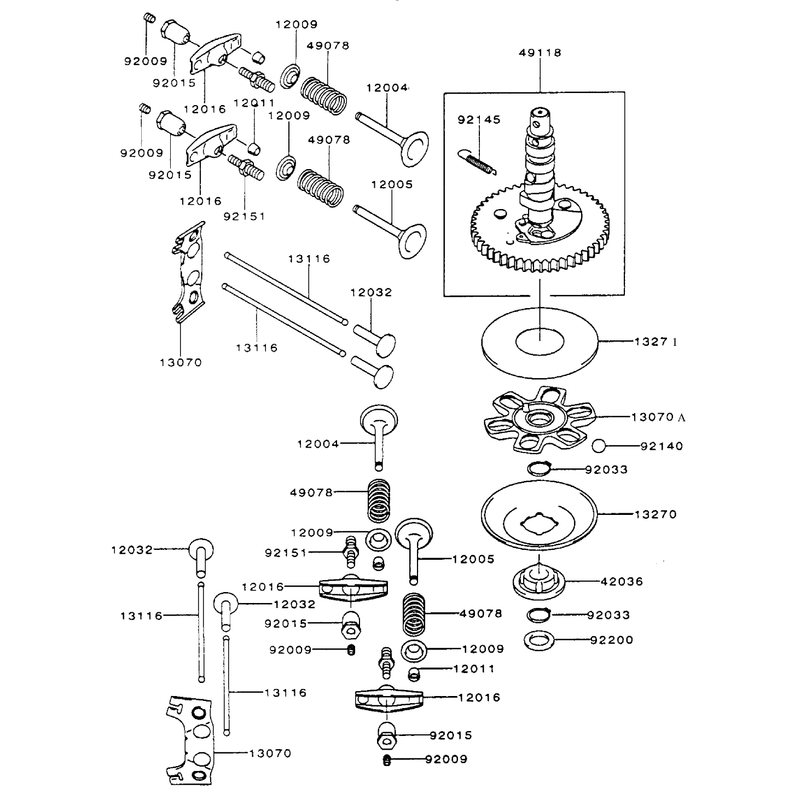 Valvecamshaft Assembly Kawasaki Fh451v-As08