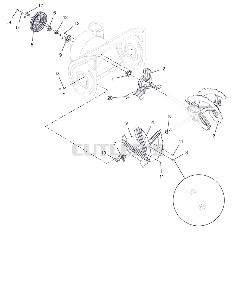 Auger And Impeller - 28"