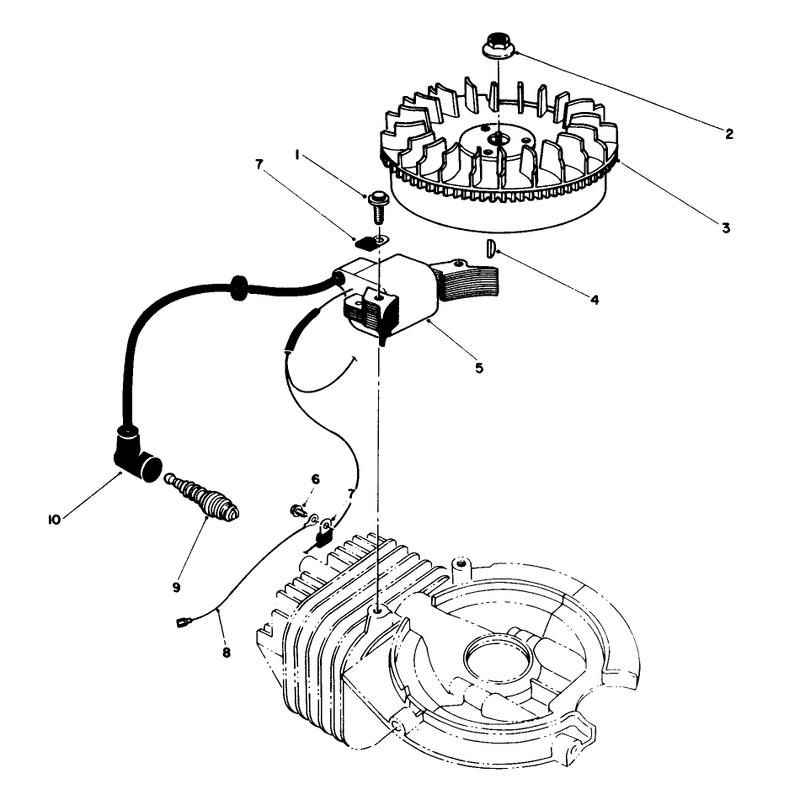 Flywheel & Magneto Assembly (engine Model No. 47pm1-5)