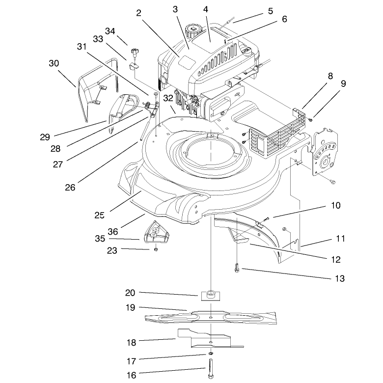 Engine and Blade Assembly