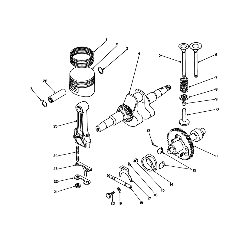 Crankshaft and Camshaft Assembly
