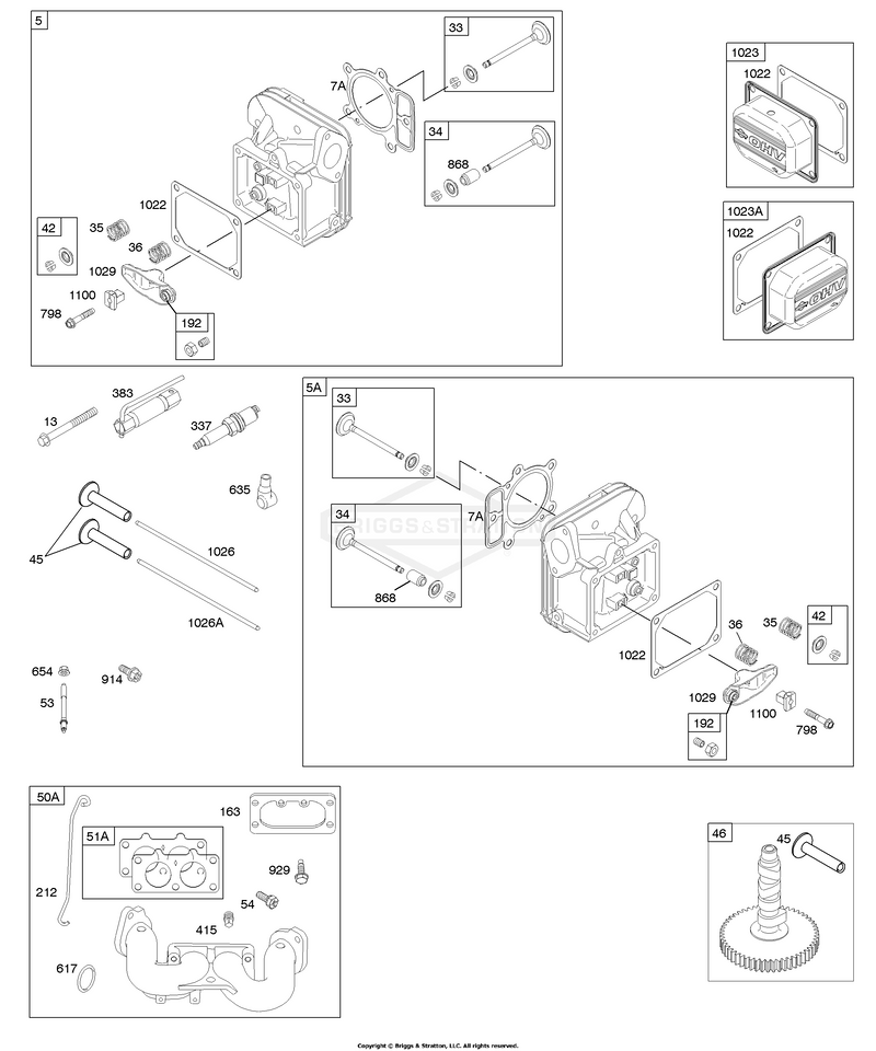 Camshaft, Cylinder Head, Valves