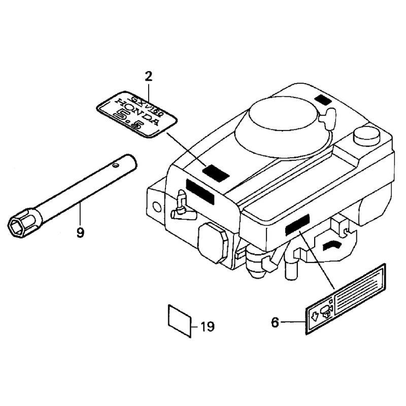 Label Assembly and Gasket Kits Honda GXV160K1-A12