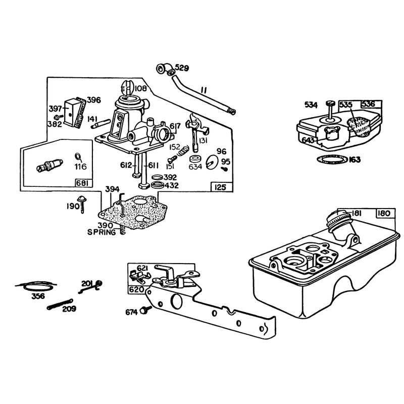 Briggs and Stratton Carburetor Assembly Model 92908-5205-01