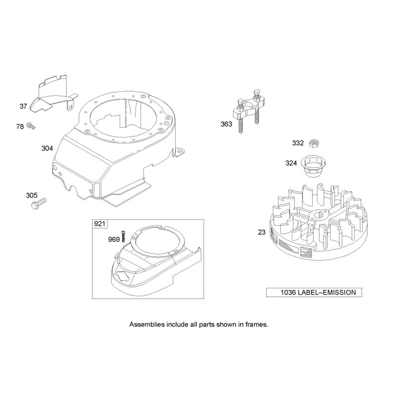 Blower Housing Assembly Briggs and Stratton 122K02-0172-E1