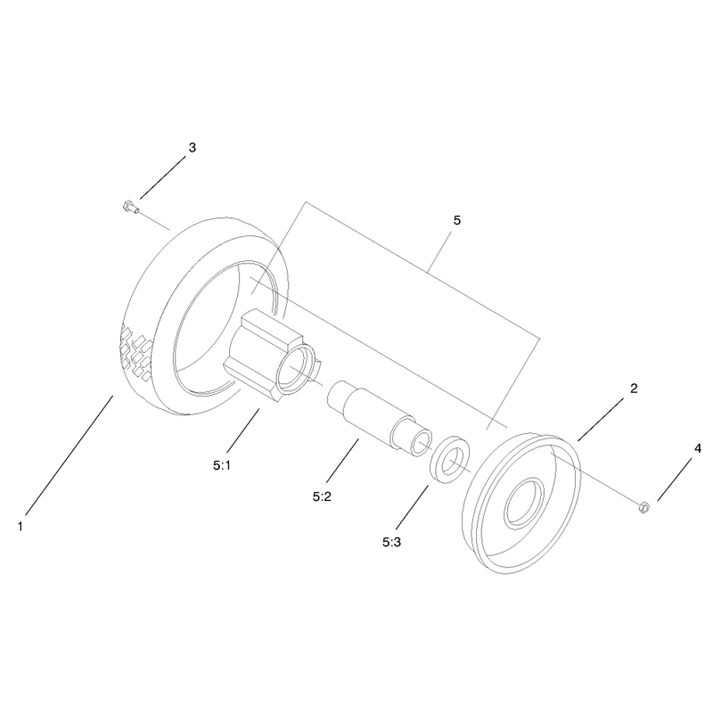 Front Wheel and Tire Assembly