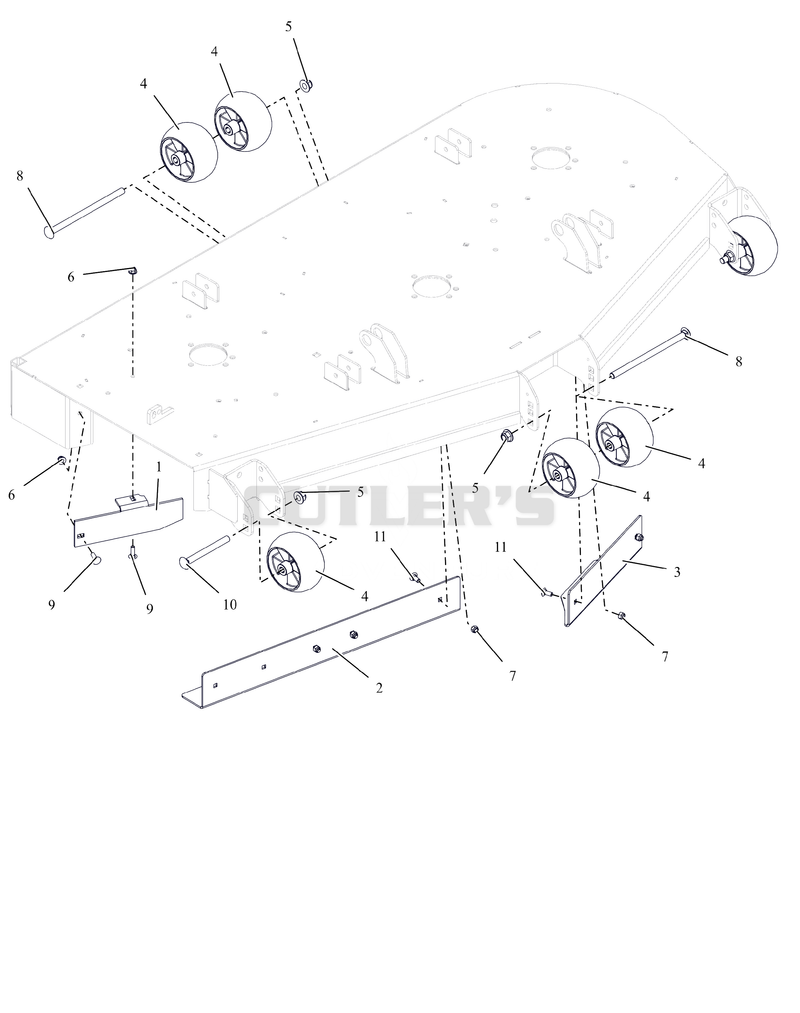 Anti- Scalp Wheels and Baffles - 60"