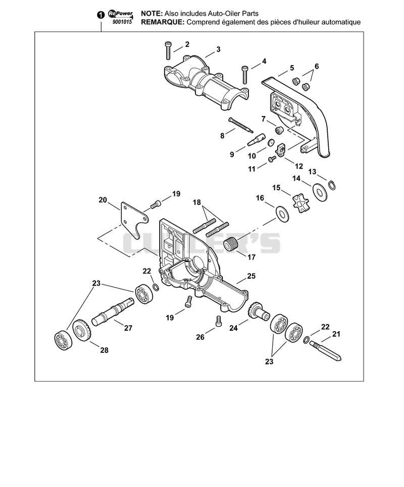 Gear Case, Auto-Oiler