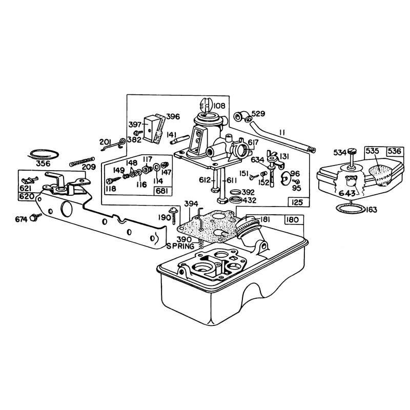 Engine Briggs and Stratton Model 92908-2052-01