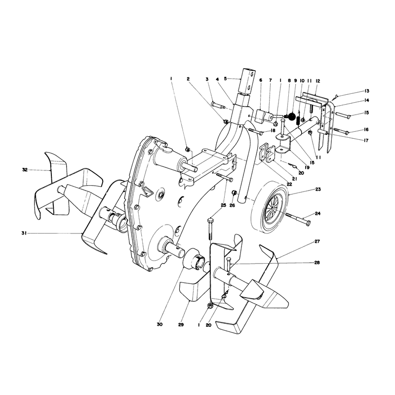 Chain Case And Tine Assembly Model 58336