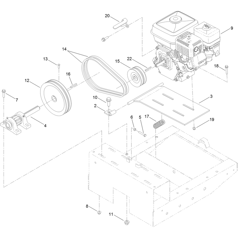 Engine and Pinion Assembly