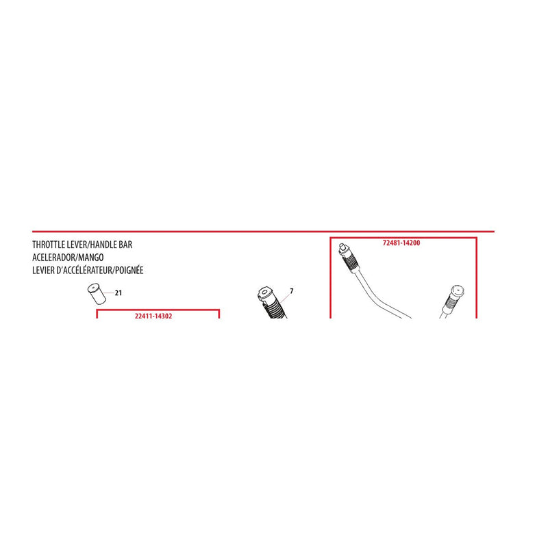 THROTTLE LEVER/HANDLE BAR