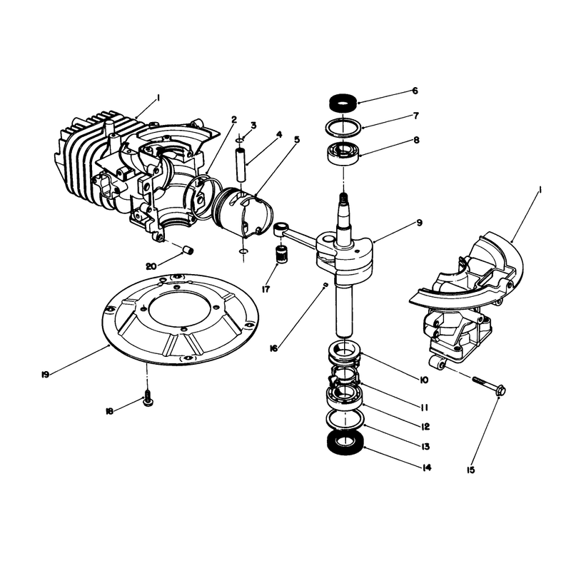 Crankshaft Assembly Engine Model No 47pm1-2serial No 2000001 - 2005000