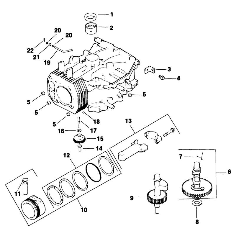 Crankcase Engine Kohler Model No Cv14t-1412