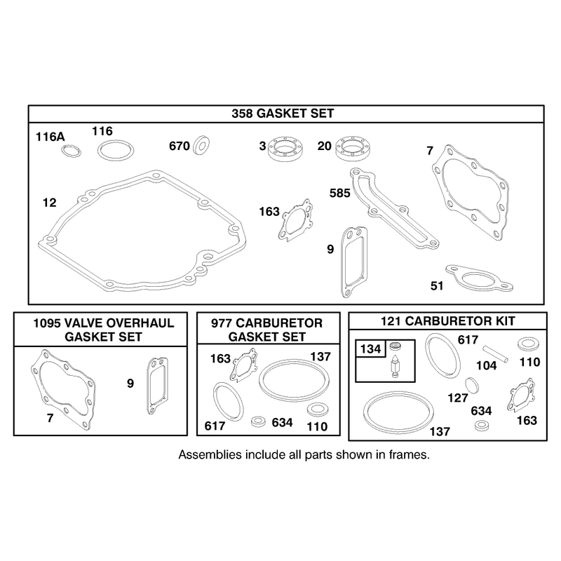 Engine Briggs and Stratton Model 127702-1745-E1 Serial No 8901374 and Up