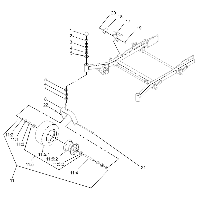 Caster and Wheel Assembly