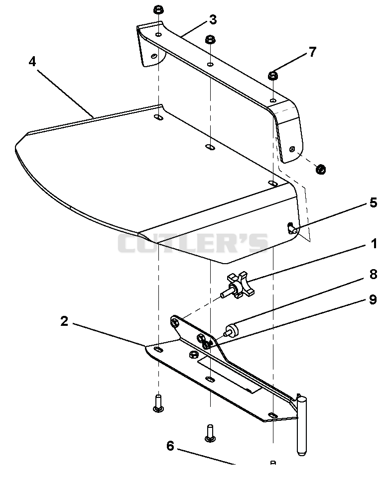 48" Flat Discharge Shield Assembly
