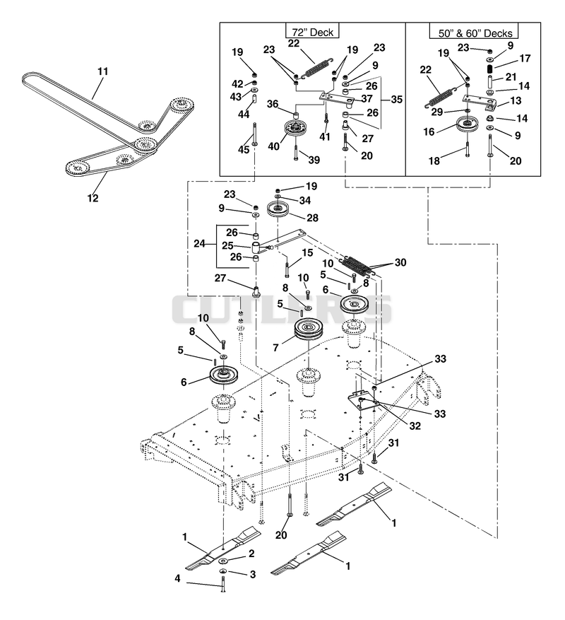 Belts, Idlers And Blades