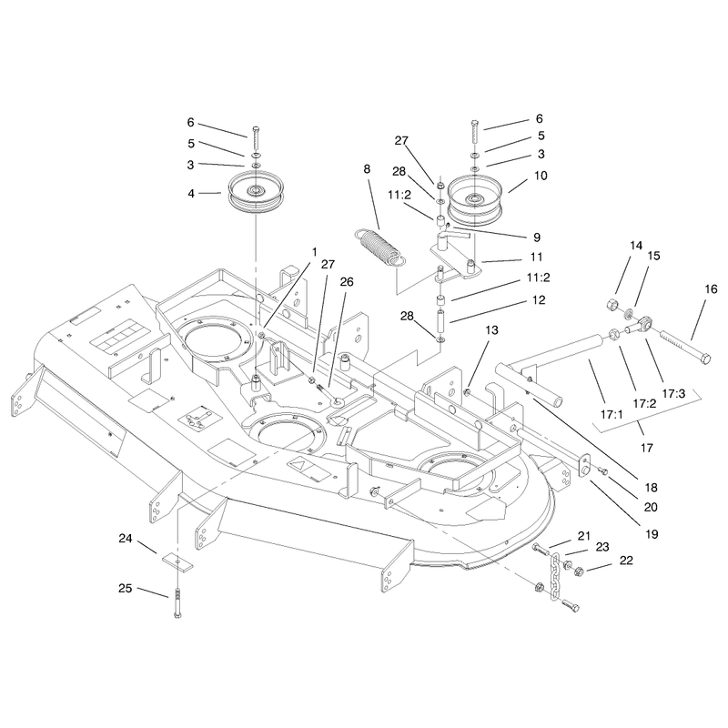 Idler Pulleylift Strut Chains Assembly