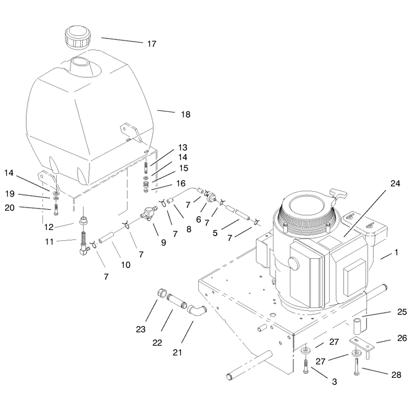 Engine and Fuel Tank