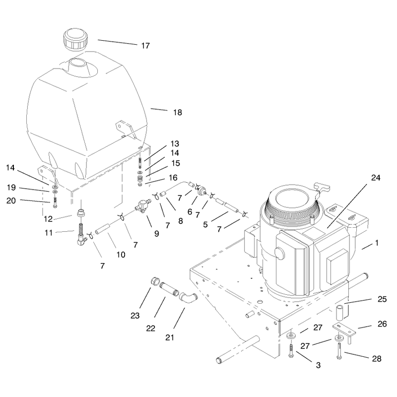Engine and Fuel Tank