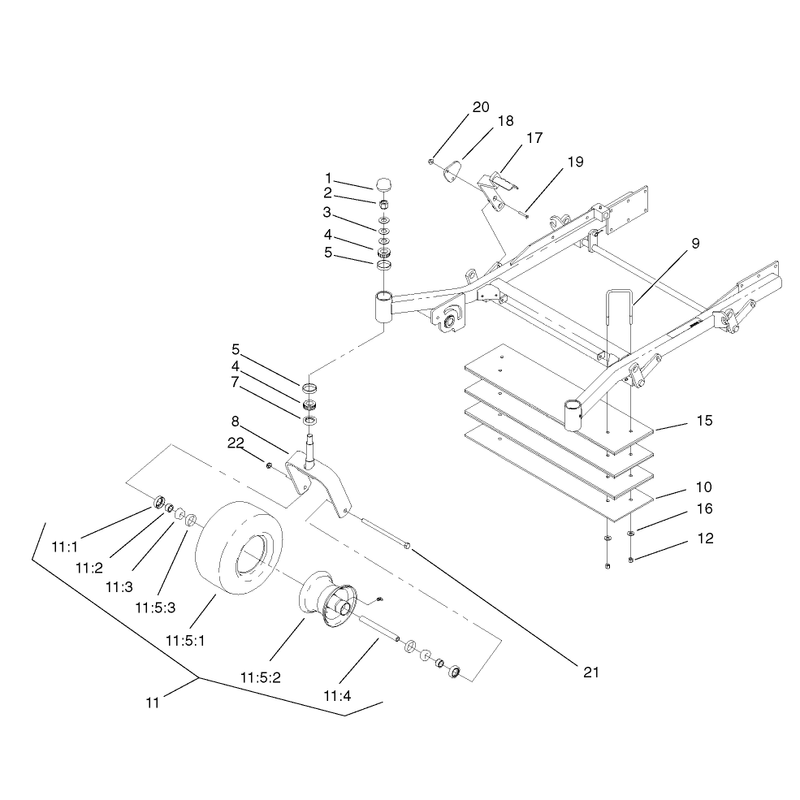Caster and Wheel Assembly