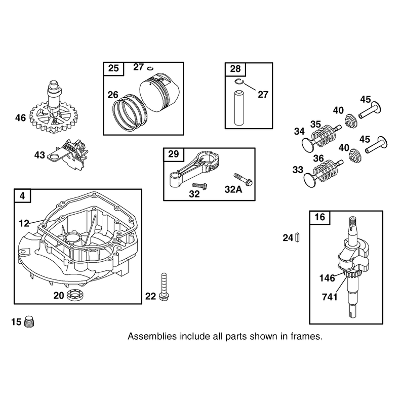 Crankshaft Assembly Briggs and Stratton Model 12h802-1776-B1