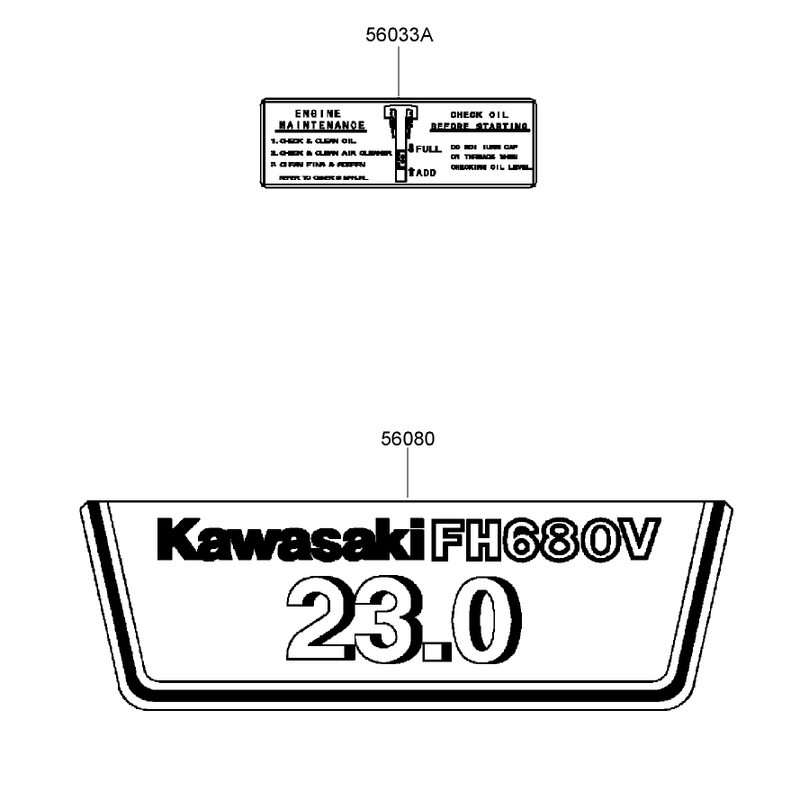 Label Assembly Kawasaki FH680V-DS22