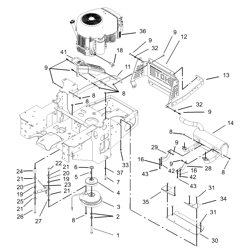 Engine and Clutch Assembly