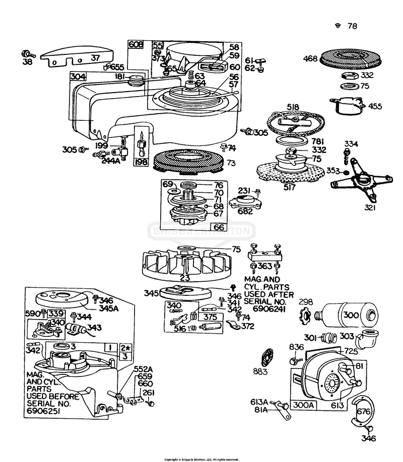 Blower Hsg,Rewind,Flywheel