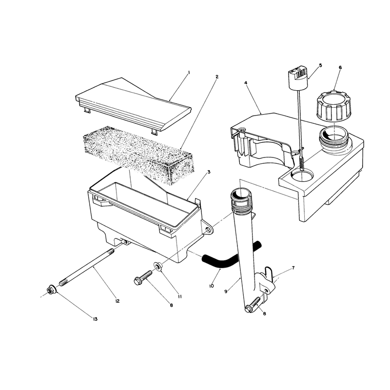 Air Cleaner & Fuel Tank Assembly (engine No. Vml0-7)