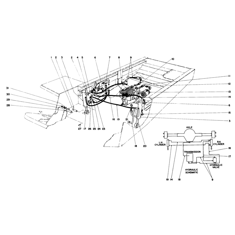 Hydraulic Valve and Lift Arm and Cylinders