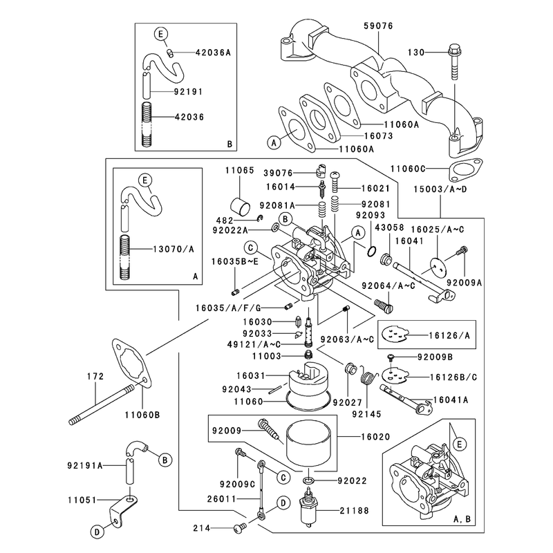 Carburetor Assembly Kawasaki FH500V-ES10