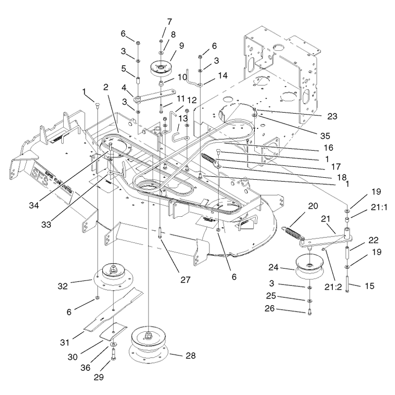 Spindle Idler Pulley and Belt Assembly