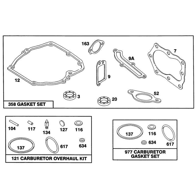 Engine Briggs and Stratton Model 124702-3115-01