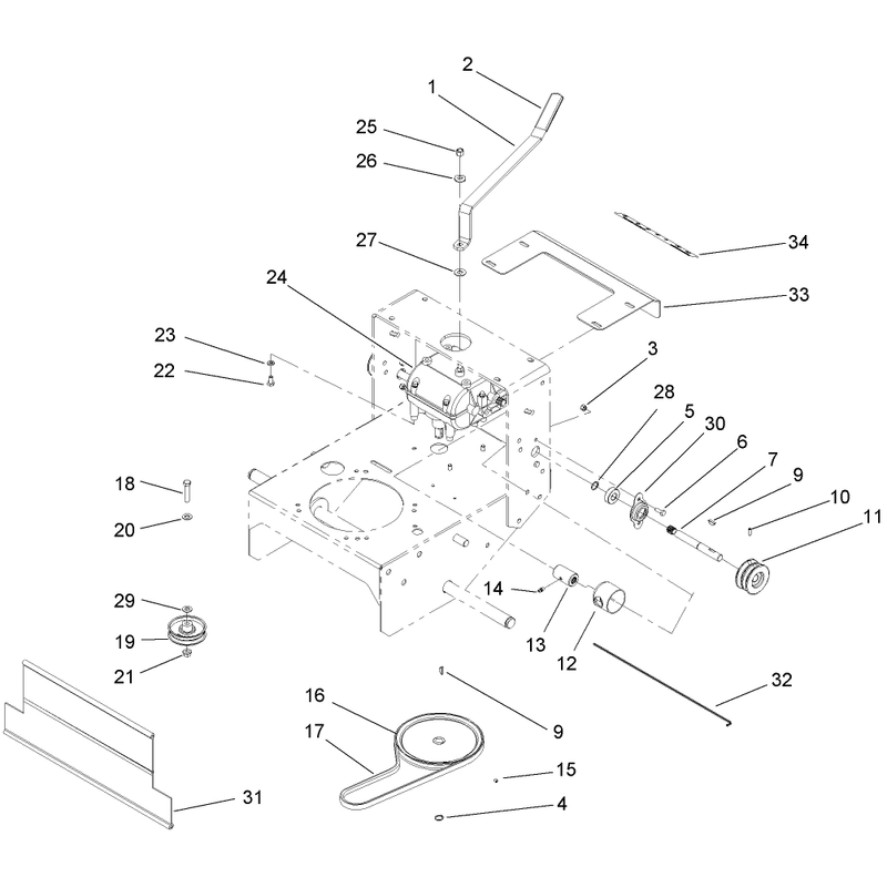 Transmission and Drive Pulley Assembly
