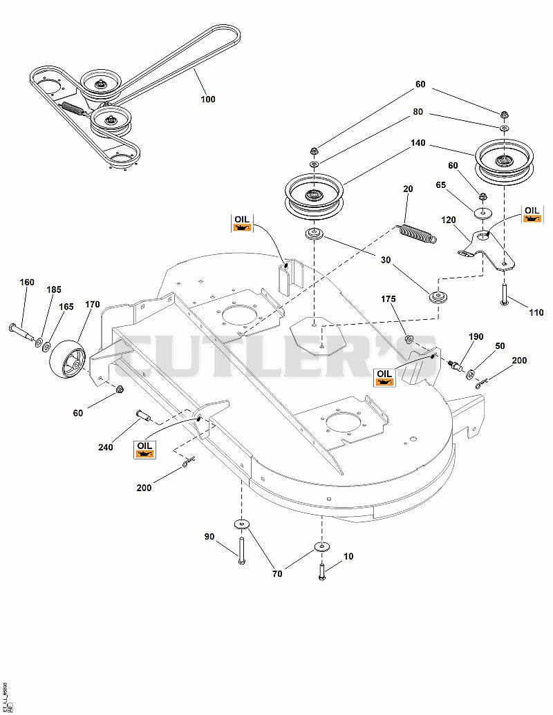 42" Mower Deck - Clutch & Support
