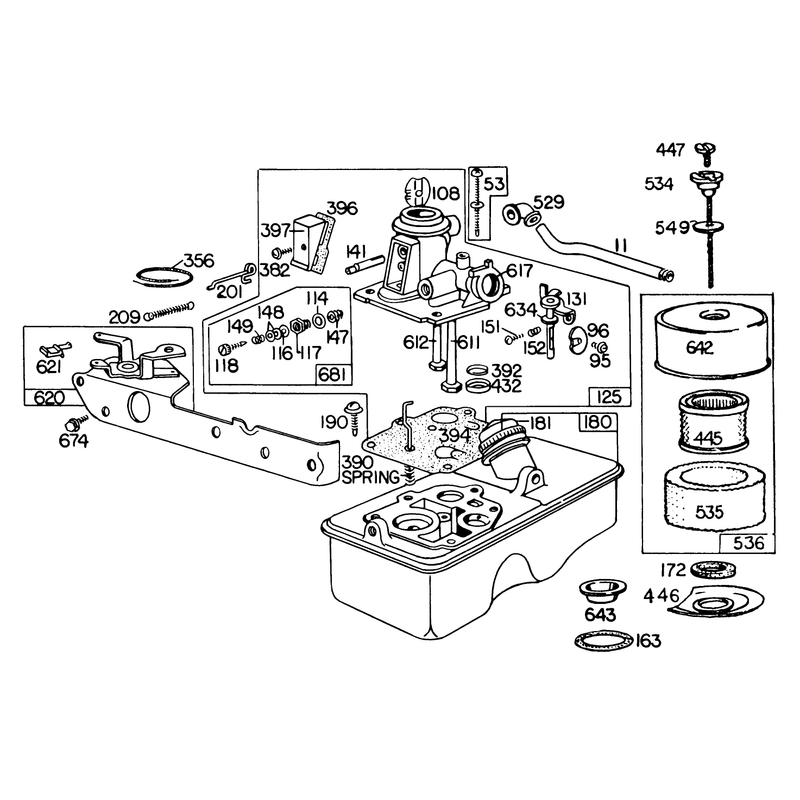 Carburetor Assembly Model No 110908-0380-02