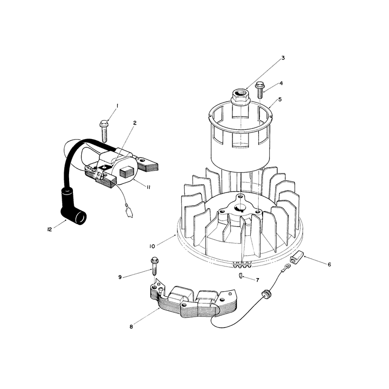 Magneto & Flywheel Assembly (engine No. Vmk9)