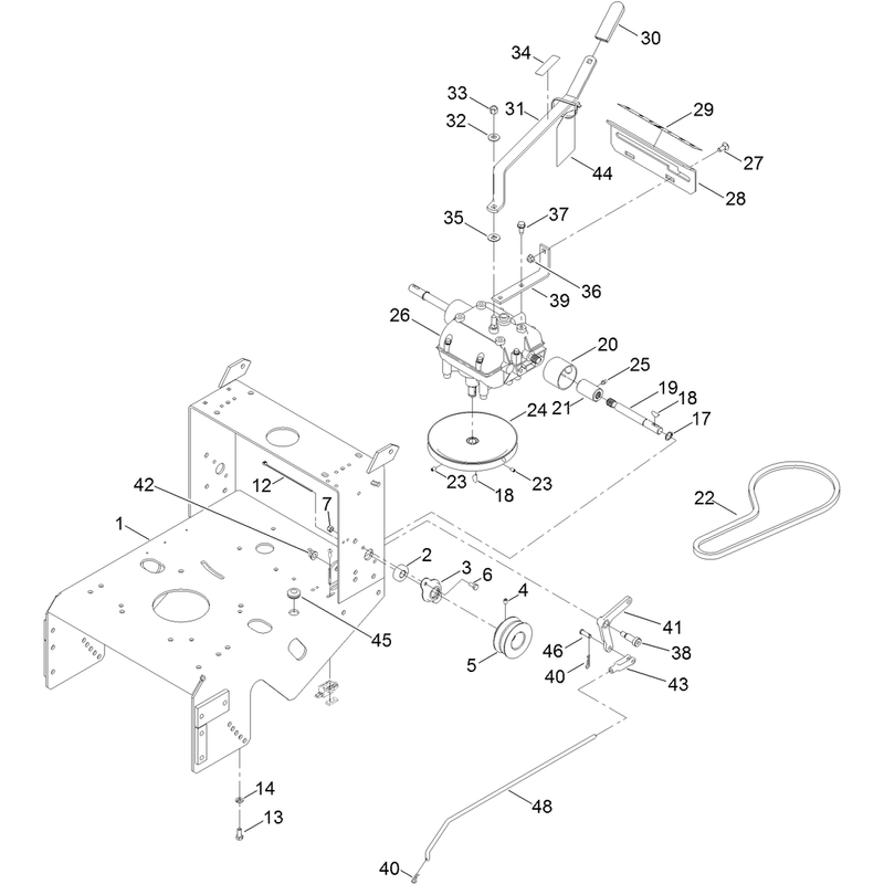 Frame and Transmission Assembly