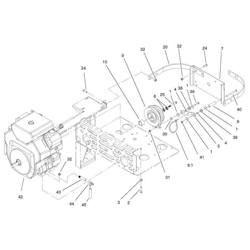 Engine and Clutch Assembly