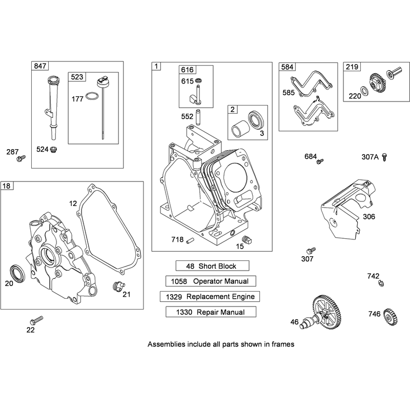 Cylinder Assembly  Briggs and Stratton 15D104-0113-E8