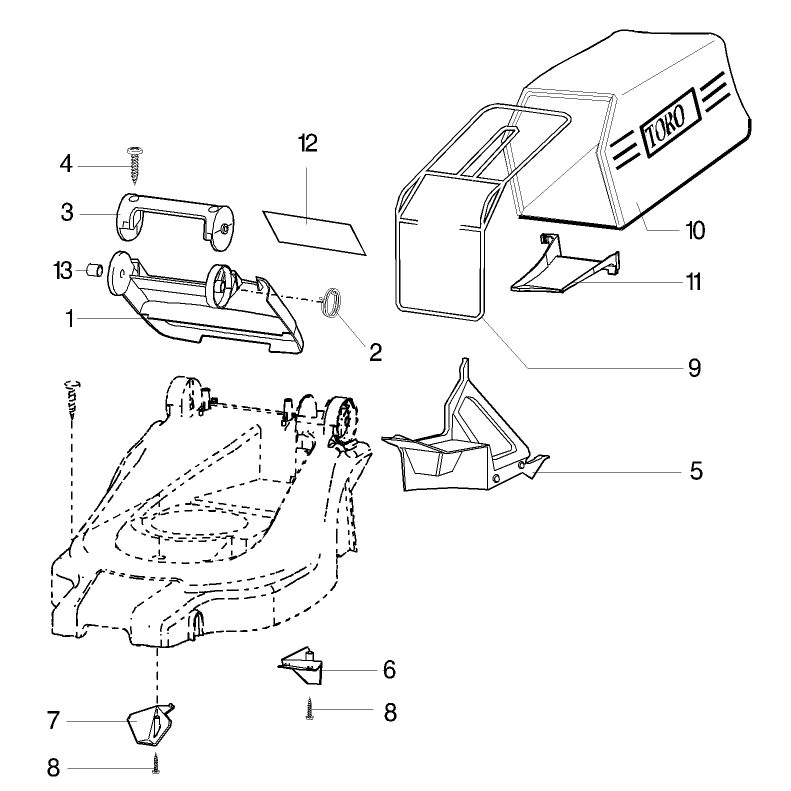 Bag and Recycling Parts Model No 21020-21022