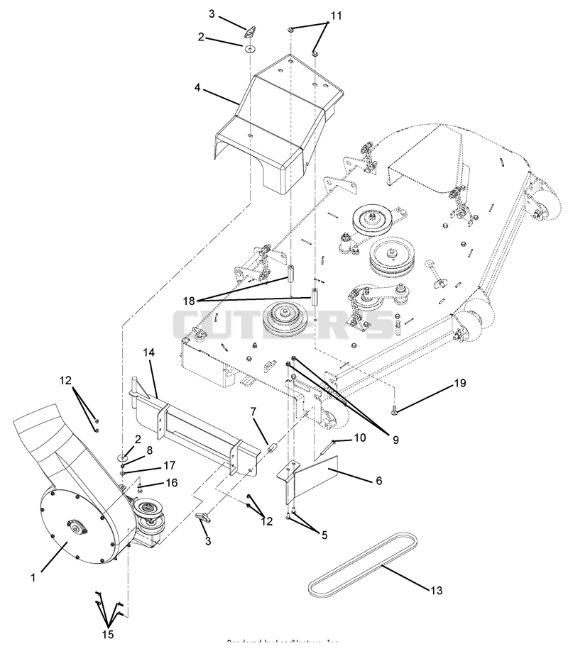 Blower Assembly to Mower Deck