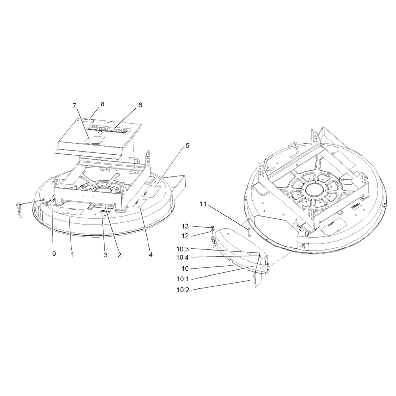 Decal and Mulcher Cover Assembly