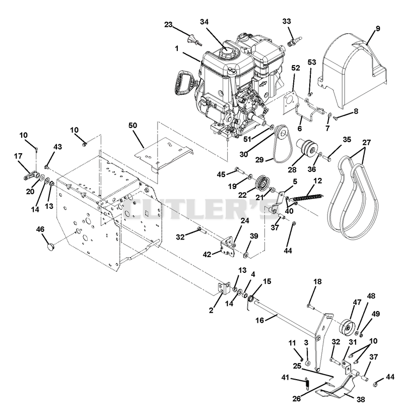 Engine And Belt Drive
