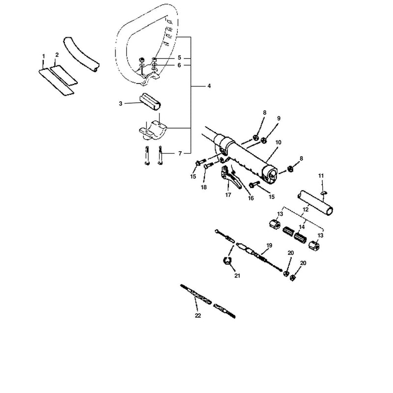 DRIVE SHAFT, HANDLES, THROTTLE